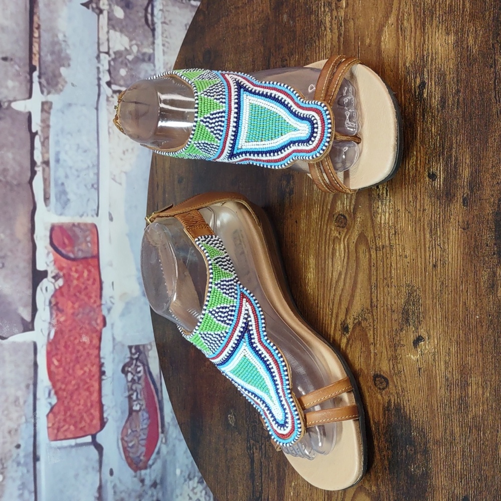 Pikolinos MASSAI Beaded Leather Sandals - Picture 3 of 12